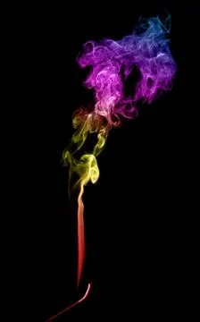 Abstract multicolored smoke Stock Photos
