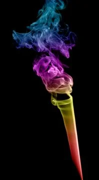 Abstract multicolored smoke Stock Photos