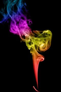 Abstract multicolored smoke Stock Photos
