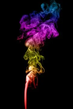 Abstract multicolored smoke Stock Photos