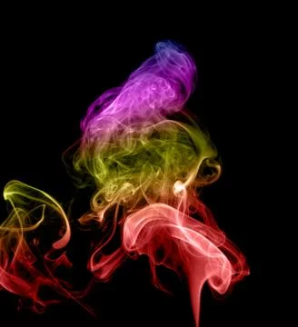 Abstract multicolored smoke Stock Photos