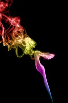 Abstract multicolored smoke Stock Photos