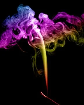 Abstract multicolored smoke Foto stock