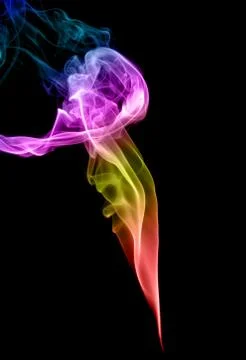 Abstract multicolored smoke Stock Photos