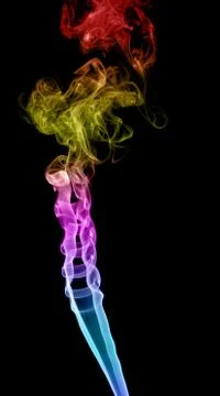 Abstract multicolored smoke Stock Photos