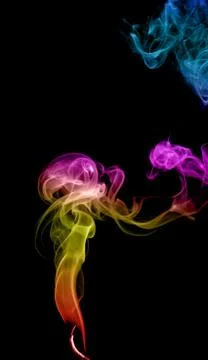 Abstract multicolored smoke Stock Photos