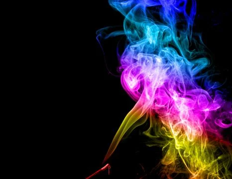 Abstract multicolored smoke Stock Photos