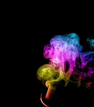 Abstract multicolored smoke Stock Photos