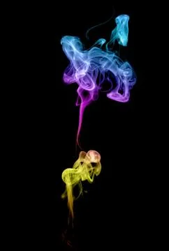 Abstract multicolored smoke Stock Photos