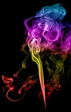 Abstract multicolored smoke Stock Photos