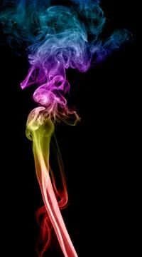Abstract multicolored smoke Stock Photos