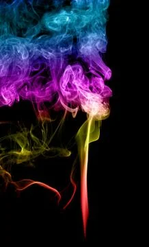 Abstract multicolored smoke Stock Photos