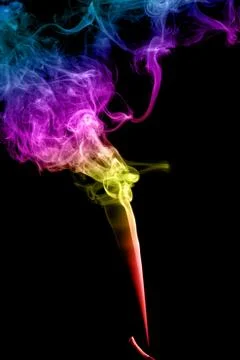 Abstract multicolored smoke Stock Photos