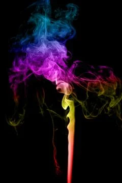Abstract multicolored smoke Foto stock