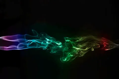Abstract multicolored smoke Stock Photos