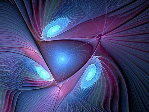 Abstract multicolored spiral fractal pattern. Computer generated graphics. Stock Illustration
