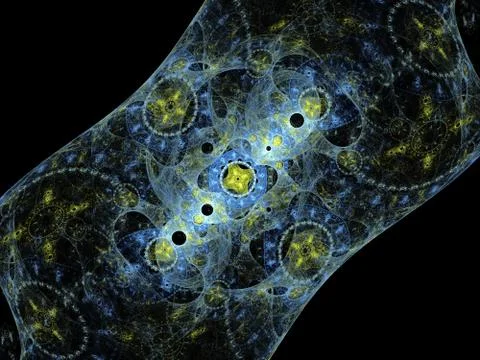 Abstract multicolored spiral fractal pattern. Computer generated graphics. Illustrazione stock