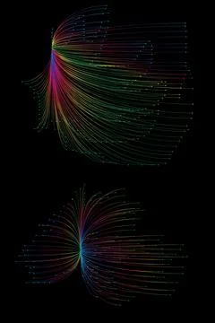 Abstract multicolored spiral fractal pattern. Computer generated graphics. Stock Illustration