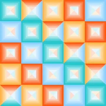 Abstract multicolored squares. Banner of abstract multicolored squares. Stock Illustration