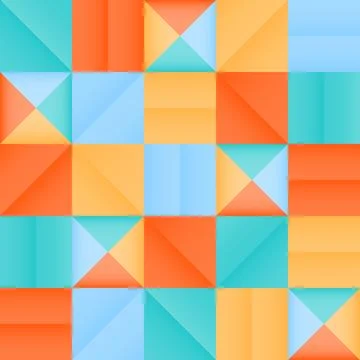Abstract multicolored squares. Banner of abstract multicolored squares. Stock Illustration