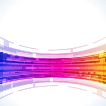 Abstract Multicolored Tech Background Illustrazione stock