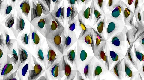 Abstract multicolored three-dimensional background. 3d render illustration Illustrazione stock