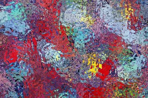 Abstract multicolored watercolor texture background. Oil painting style. Warm Stock Illustration