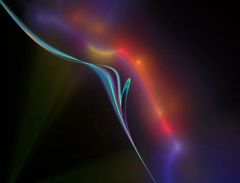 Abstract multicolored wave on dark background Illustrazione stock