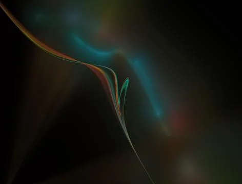 Abstract multicolored wave on dark background イラスト素材