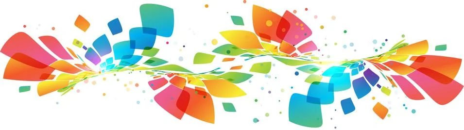 Abstract multicolored wave on white Stock Illustration
