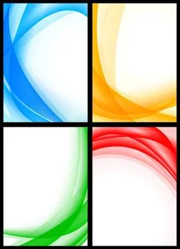 Abstract multicolored waves on white backgrounds. Vector illustration eps ... Stock Photos