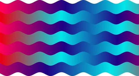 Abstract multicolored wavy lines background with gradient color blend gradien Illustration