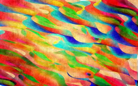 Abstract multicolored wavy wallpaper Stock Illustration