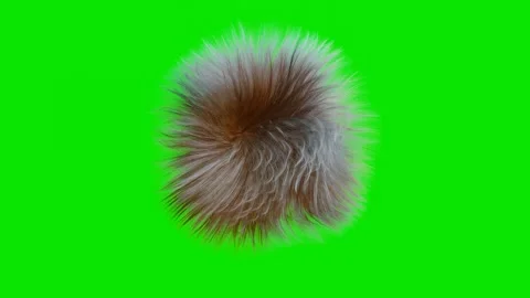 Abstract multicolored wool figure with chaotically moving hair on a green backgr Video stock 297686045