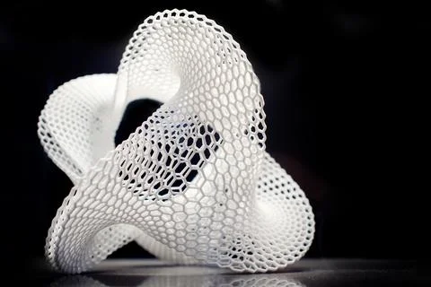 Abstract multidimensional 3d shape, 3d printing Foto stock