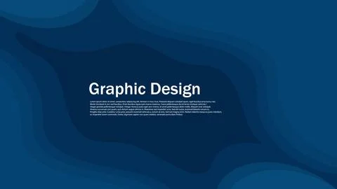 Abstract multiple blue curve overlap with text, dynamic wave graphic layout b Stock Illustration