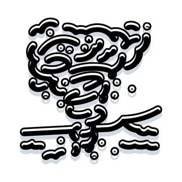 Abstract mushroom cloud illustration representing atomic explosion Stock Illustration