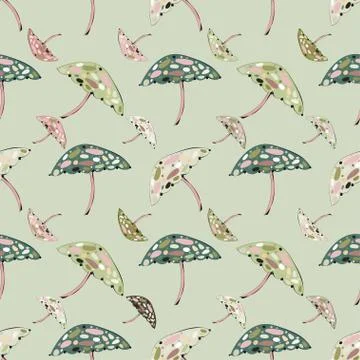 Abstract  mushroom seamless pattern background Stock Illustration