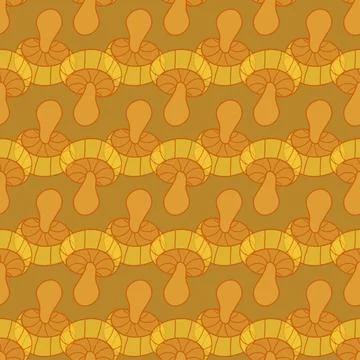Abstract mushroom vector repeat pattern illustration design Stock Illustration