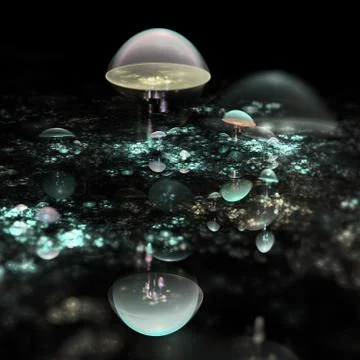 Abstract mushrooms Stock Illustration