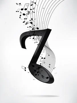 Abstract music backgroud with notes. 스톡 일러스트