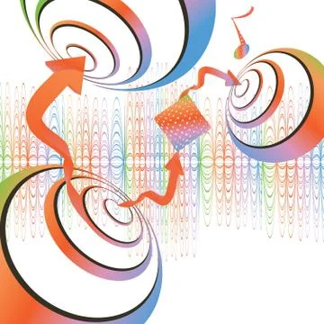 Abstract music background with copy space, vector illustration Stock Illustration