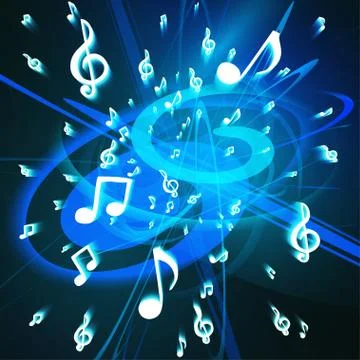 Abstract Music Background Stock Illustration
