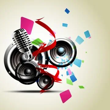 Abstract music background Stock Illustration