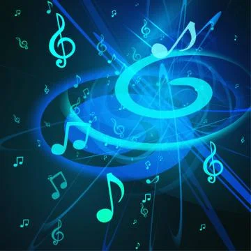 Abstract Music Background Stock Illustration