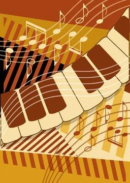 Abstract music background. Stock Illustration