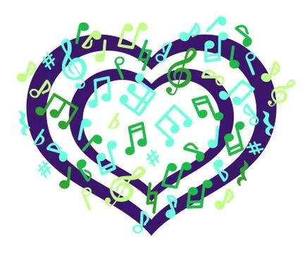 Abstract Music Banner. Vector concept, I love music. 스톡 일러스트