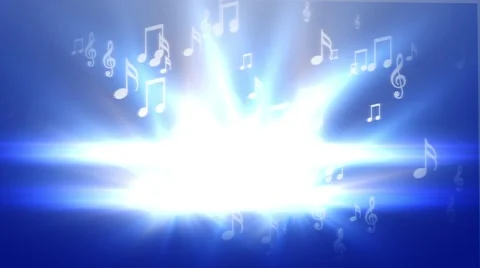 Abstract music on blue background Stock Footage 47998119