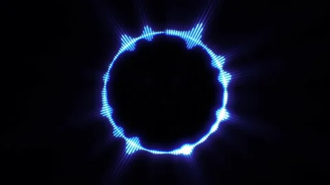 Abstract Music Circle Equalizer Background Video stock 138888916