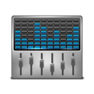 Abstract music equalizer on white background Stock Illustration